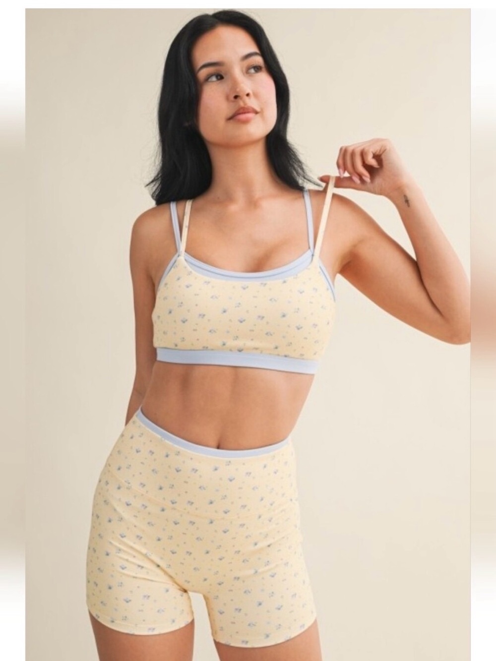 🆕🍋Lemon Ditzy Floral High Waist Shorts